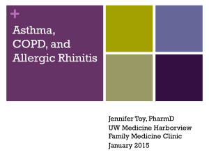 Asthma, COPD, and Allergic Rhinitis