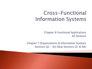Cross-Functional Information Systems