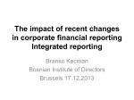 The impact of recent changes in corporate financial reporting