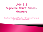 Unit 2.3 Supreme Court Cases