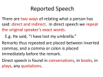 Reported Speech