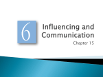 Influencing and Communication - BUS 203