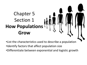 Chapter 5 Section 1 How Populations Grow