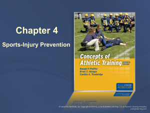 Chapter 4 Sports-Injury Prevention Sport Injury Prevention