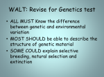 Revision on Genetics