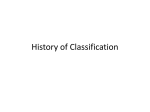 History of Classification