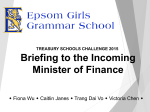 Briefing to the Incoming Minister of Finance