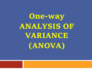 What the one-way ANOVA for?