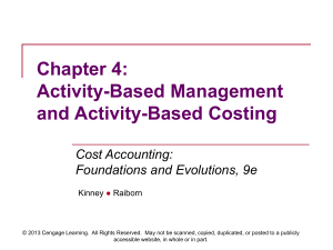 Activity-Based Management and Activity-Based Costing