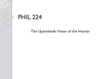 The Upanishadic Vision of the Human