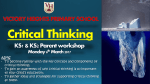 Critical Thinking Workshop for Parents – KS1 and KS2