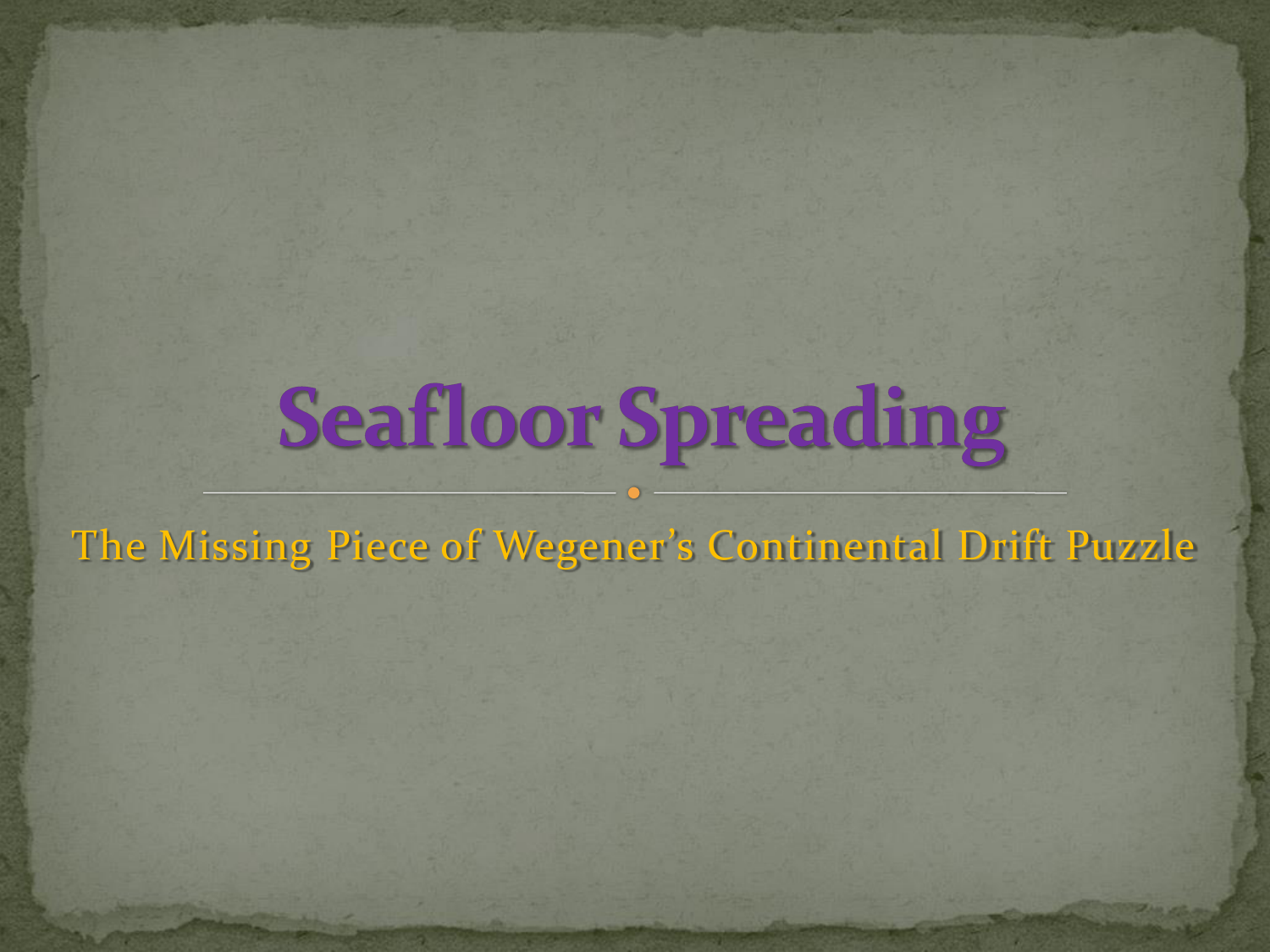 Seafloor Spreading