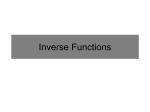 Inverse Functions