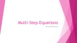 MultiStep Equations with Variables on Both Sides
