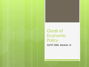 Goals of Economic Policy