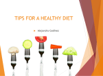 Tips for a healthy diet.Alejandra Godinez
