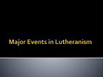 Major Events in the Reformation