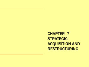 CHAPTER 7 STRATEGIC ACQUISITION AND