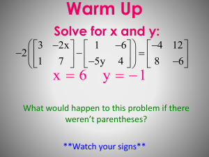 1.3p Determinants, Inverses