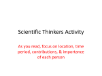 Scientific Thinkers Activity