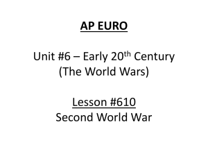 PPT 610 - Second World War
