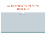 An Emerging World Power 1890-1917