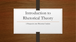 Introduction to Rhetorical Theory PowerPoint Introduction to