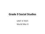 Grade 9 Social Studies UNIT 4 TEST