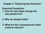 Chapter 2 “Exploring the Americas” Essential Questions