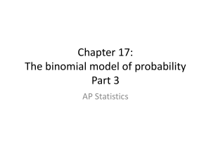 Chapter 17: The binomial model of probability Part 3