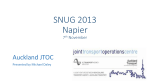 SNUG 2013 Napier - IPENZ Transportation Group