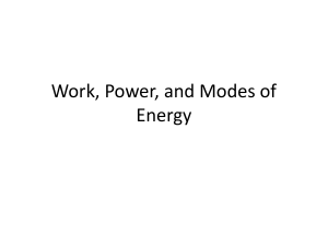 Modes of Energy