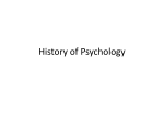 History of Psychology - Reading Community Schools