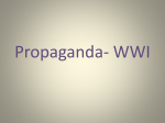 Propaganda- WWI