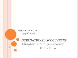 International accounting ch6 Foreign Currency