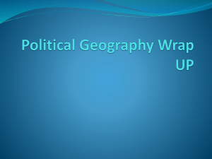 Political Geography Wrap UP
