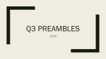 Q3 Preambles