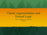 Classical Argumentation and Formal Logic PowerPoint