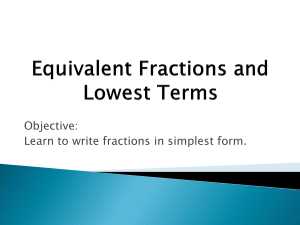 Simplifying Fractions