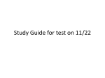 Study Guide for test on 11/22