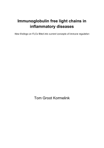 Immunoglobulin free light chains in inflammatory diseases