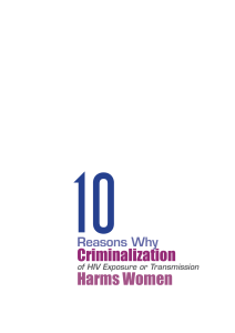 10 Reasons Why Criminalisation Harms Women
