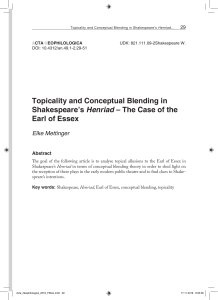 Topicality and Conceptual Blending in Shakespeare`s Henriad