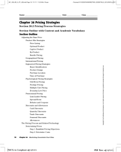 Chapter 26 Pricing Strategies - McGraw Hill Higher Education