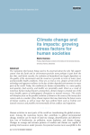 Climate change and its impacts: growing stress factors