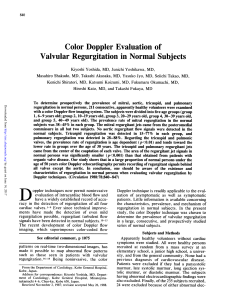 Color Doppler Evaluation of Valvular Regurgitation in