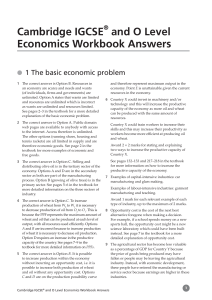 Cambridge IGCSE and O Level Economics Workbook Answers