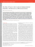 The Role of Food in the Functional