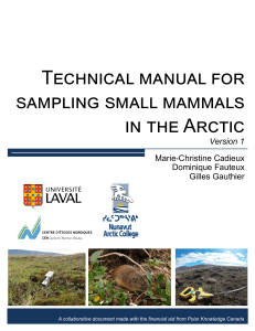 Technical manual for sampling small mammals in the Arctic