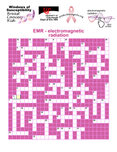 EMR - electromagnetic radiation - Environmental Health